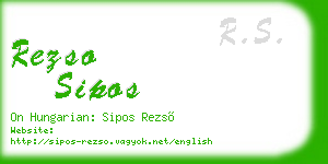 rezso sipos business card